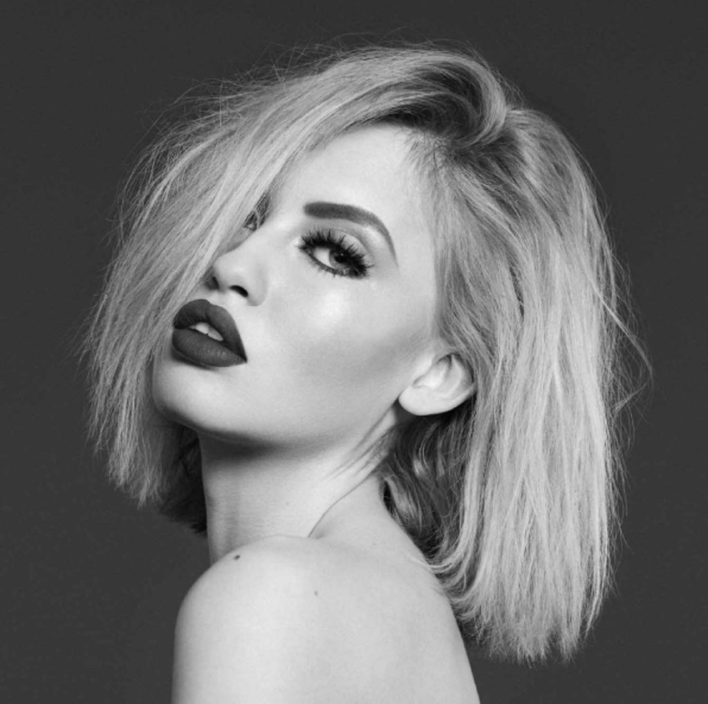 Woman with salon eyelashes