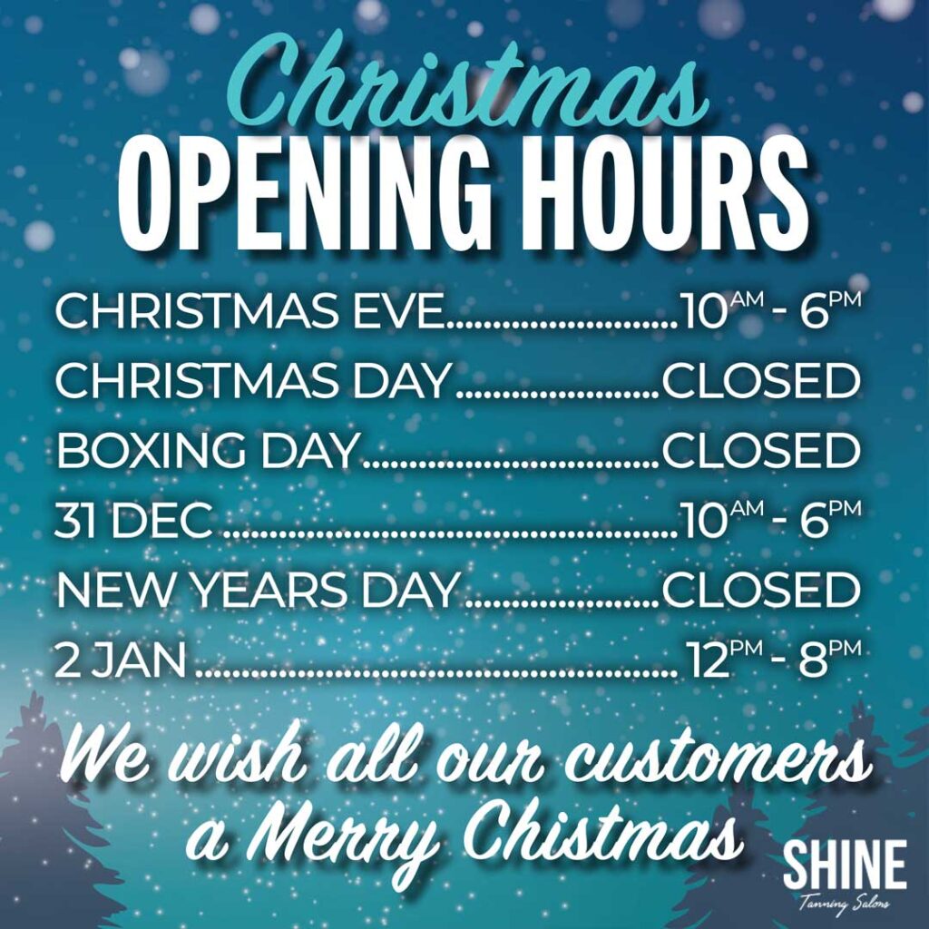 Festive Opening Hours 1 Shine XmasHours1